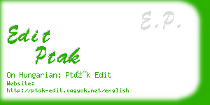 edit ptak business card